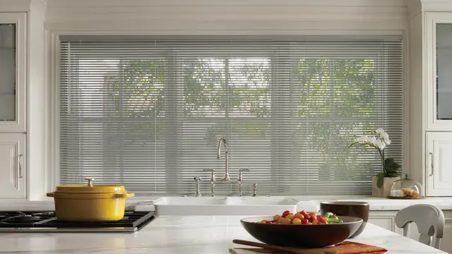 Alta aluminum mini blinds in commercial space
