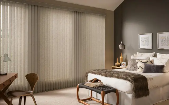 Alta vertical blinds in a commercial conference room