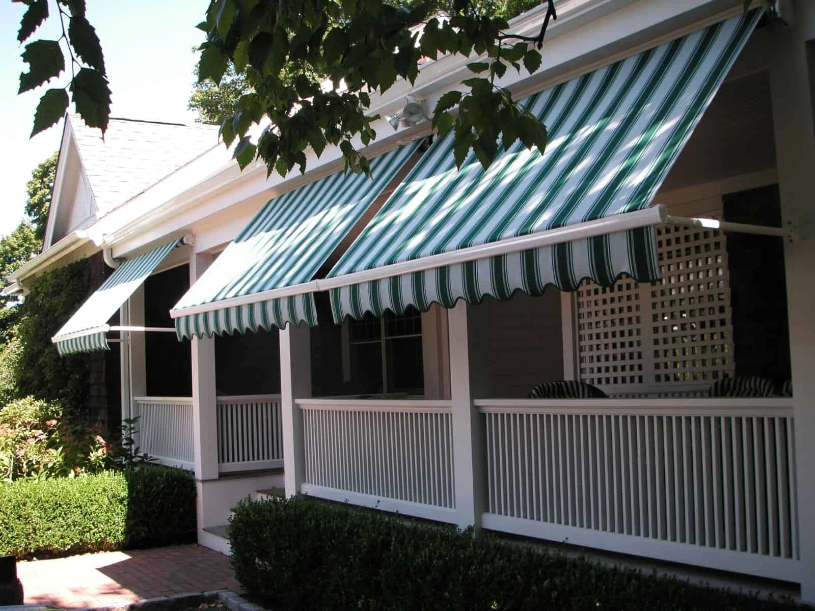Retractable awning installed over patio in Cinco-ranch