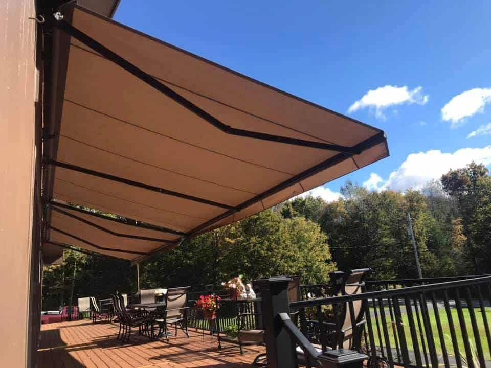 Storefront awning with custom color match in Cinco-ranch